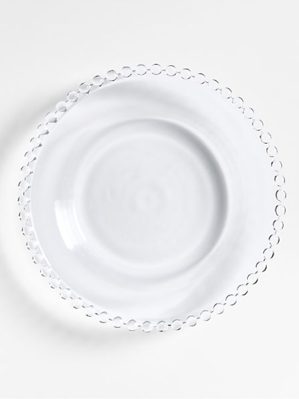 New! Crate&Barrel Glass Beaded Salad Plate
